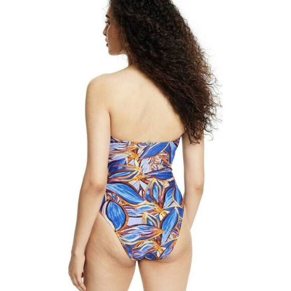 FE NOEL X target leafy palm print Deep V-Neck one piece swimsuit size S - Picture 2 of 4